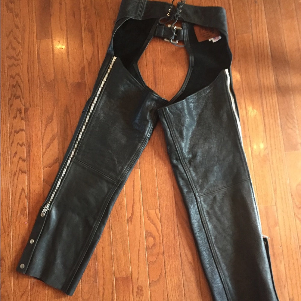 Kerr black leather XXL riding chaps